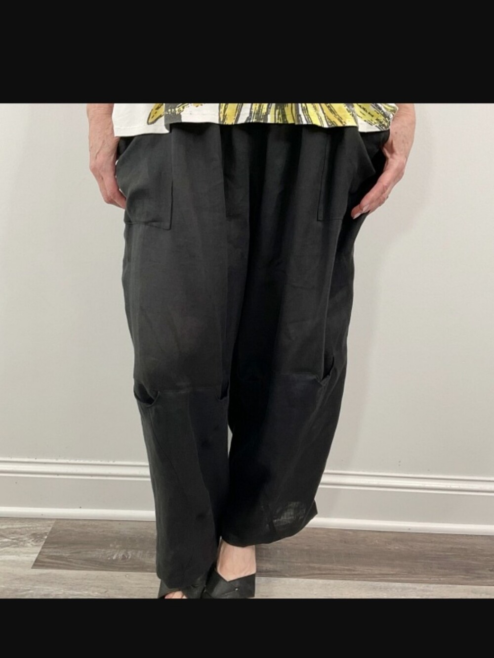 Mara Gibbucci Navy Blue Linen Pant 55-115